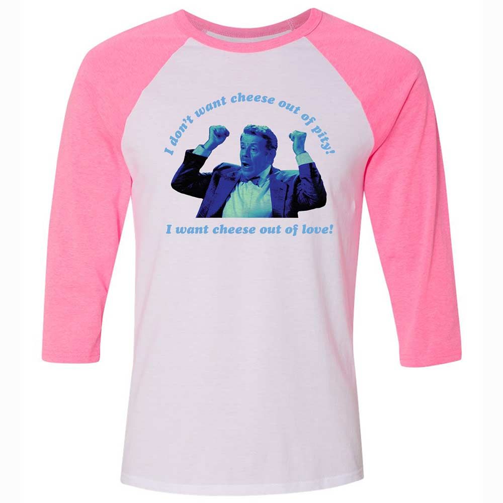 Unisex 3/4 Baseball Tee - 21VDRHFP - White/Neon Pink - 12