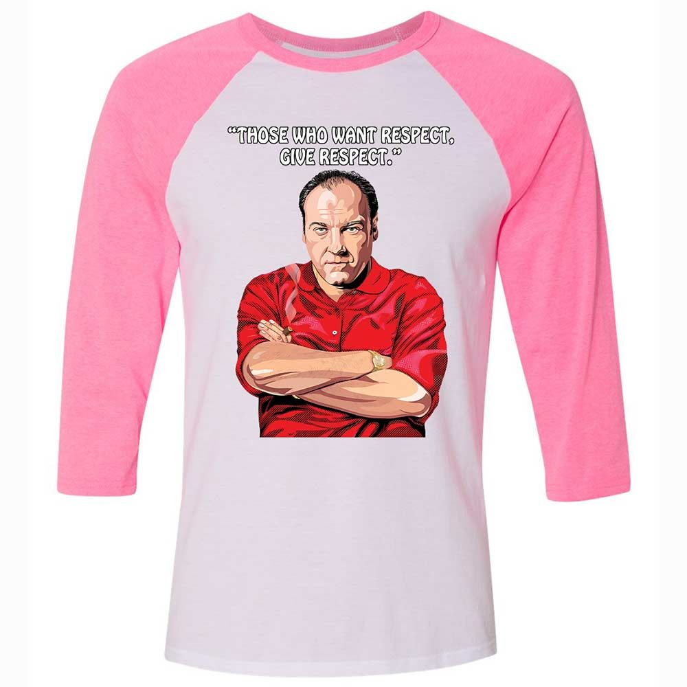 Unisex 3/4 Baseball Tee - KBFZCGJF - White/Neon Pink - 12