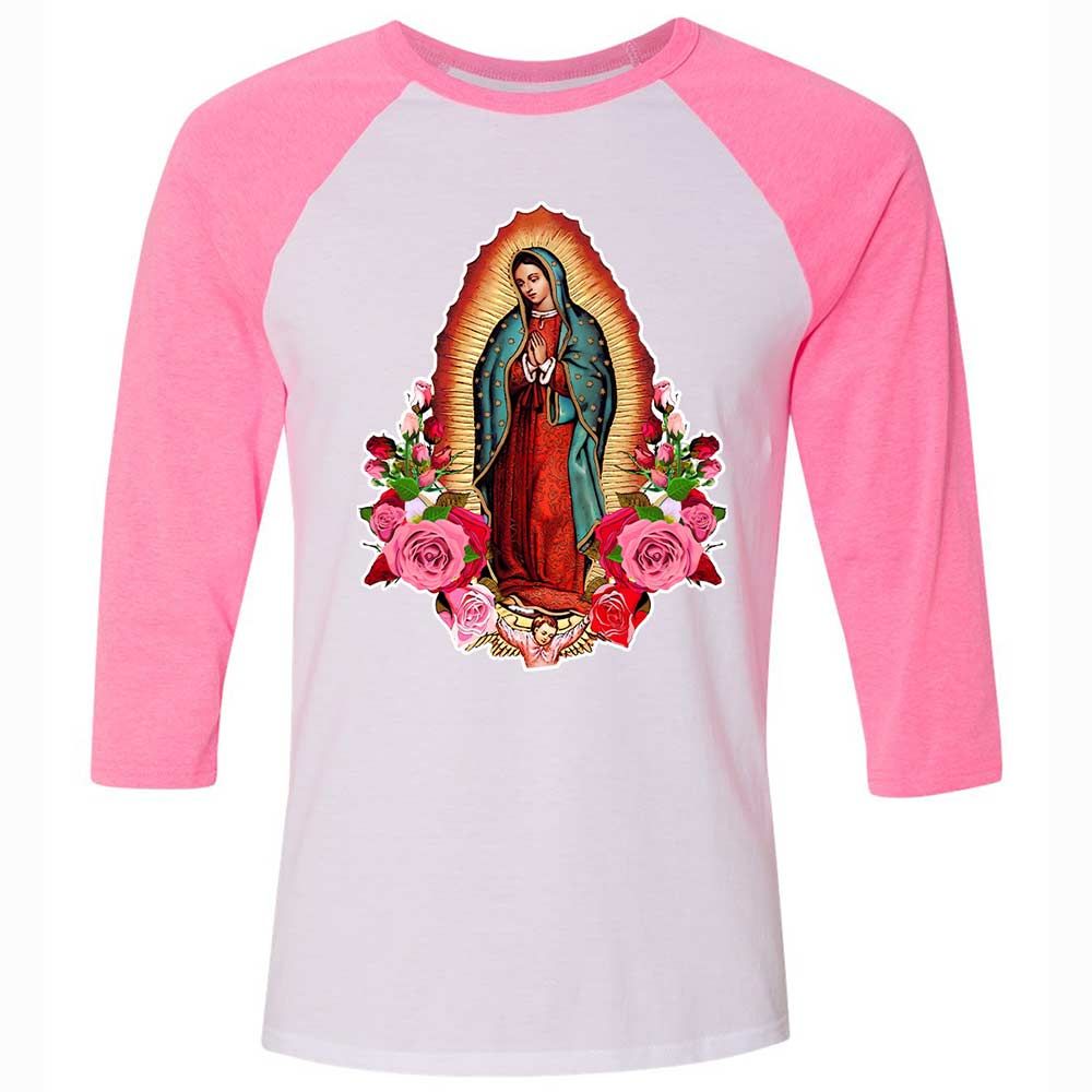 Our Lady of Guadalupe - White/Neon Pink - 12