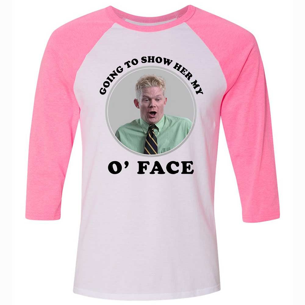 Unisex 3/4 Baseball Tee - XCNJ3YQ6 - White/Neon Pink - 12