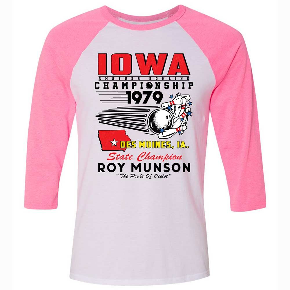 Unisex 3/4 Baseball Tee - 4E6Q2T9U - White/Neon Pink - 12