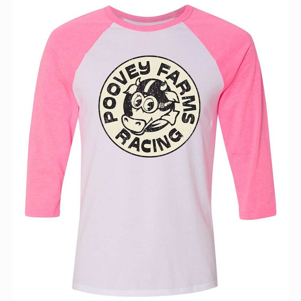 Unisex 3/4 Baseball Tee - JGSN6YJN - White/Neon Pink - 12