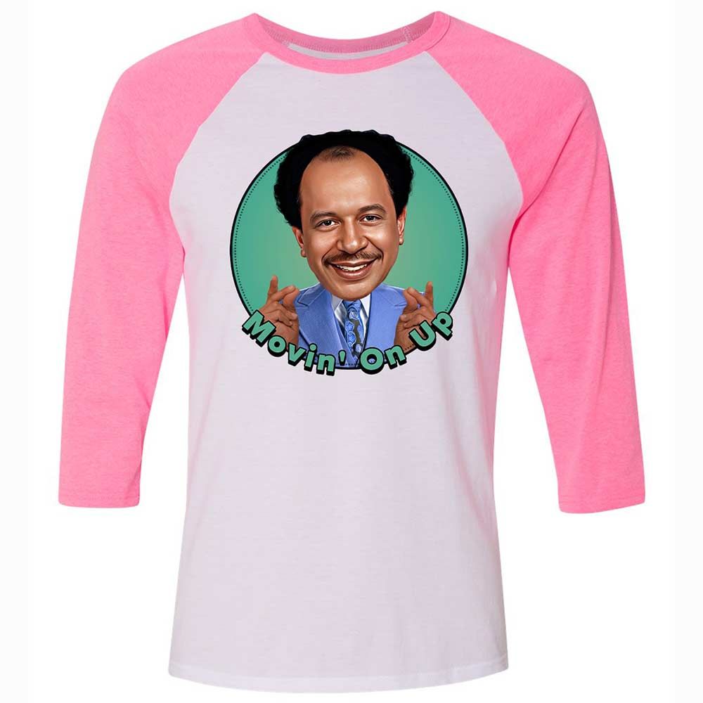 Unisex 3/4 Baseball Tee - KVNCH9GJ - White/Neon Pink - 12