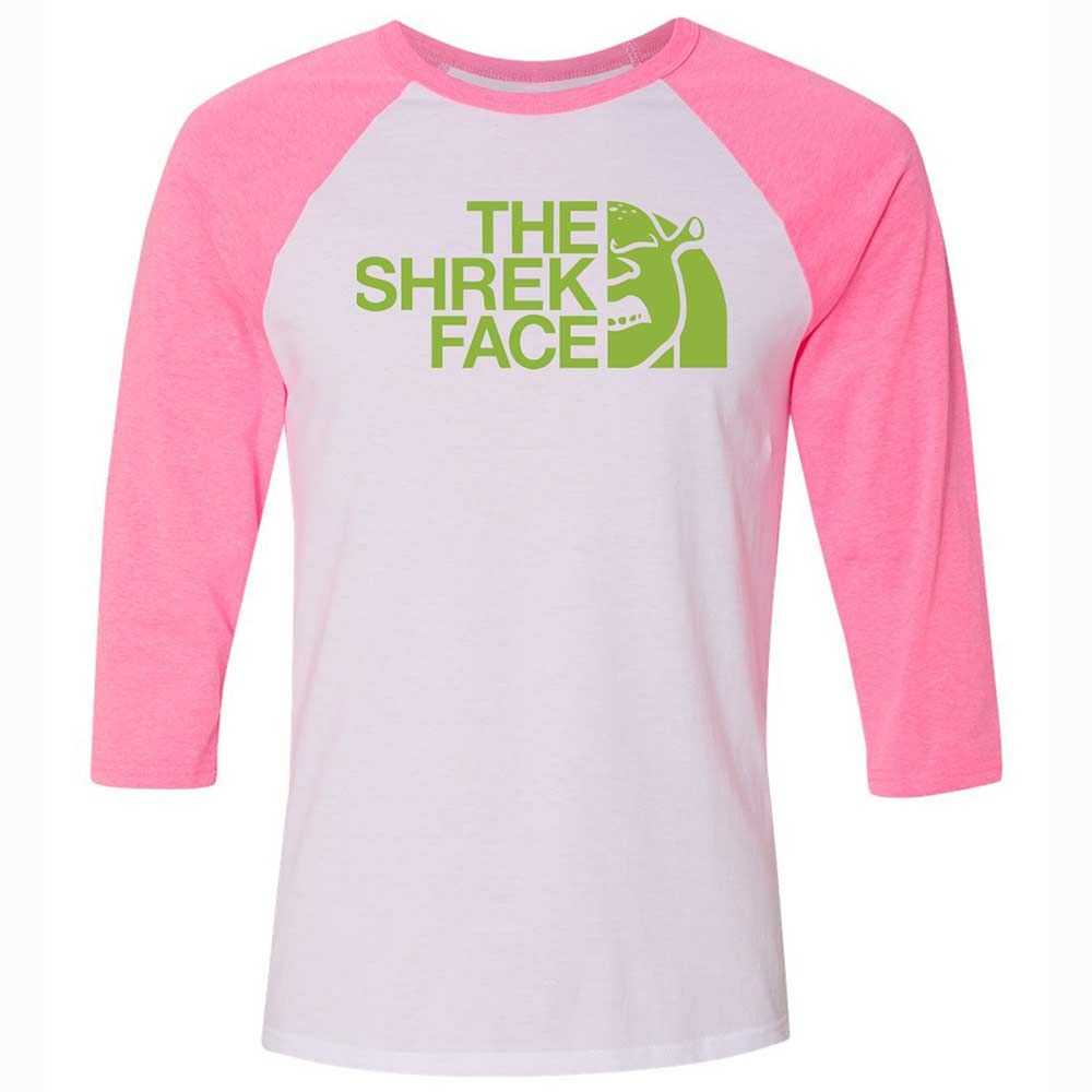 Unisex 3/4 Baseball Tee - ZHD8EP7H - White/Neon Pink - 12