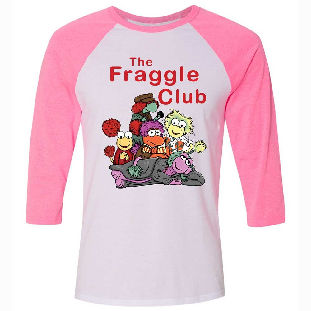 Unisex 3/4 Baseball Tee - 5QPUEJCC - White/Neon Pink - 12