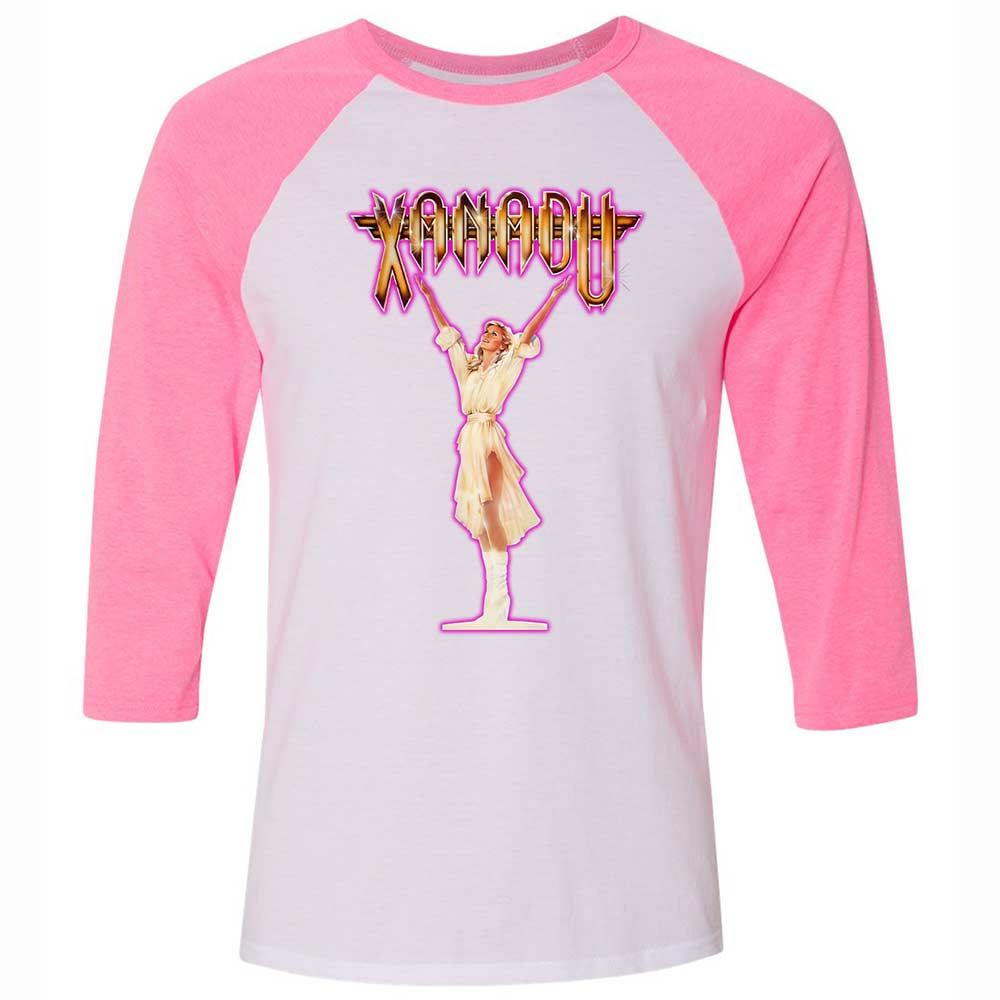 Unisex 3/4 Baseball Tee - WY8XFK4H - White/Neon Pink - 12