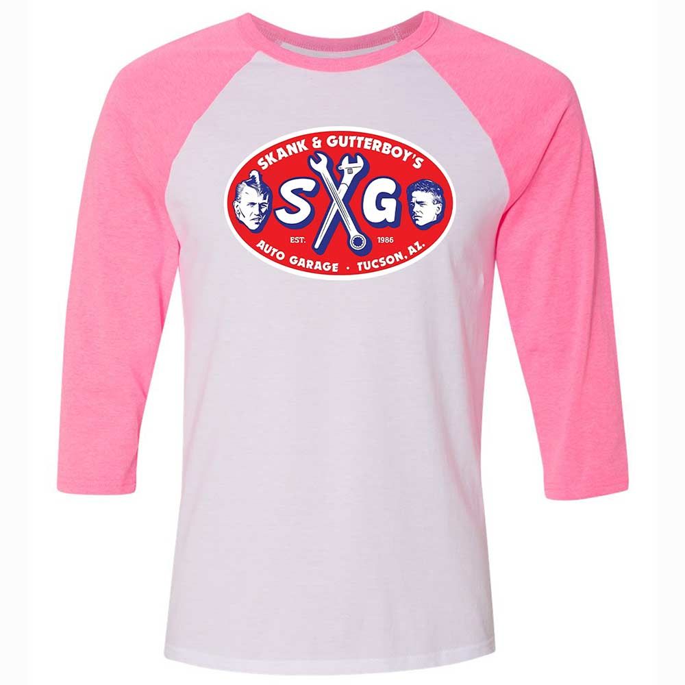 Unisex 3/4 Baseball Tee - JSH5FZ39 - White/Neon Pink - 12