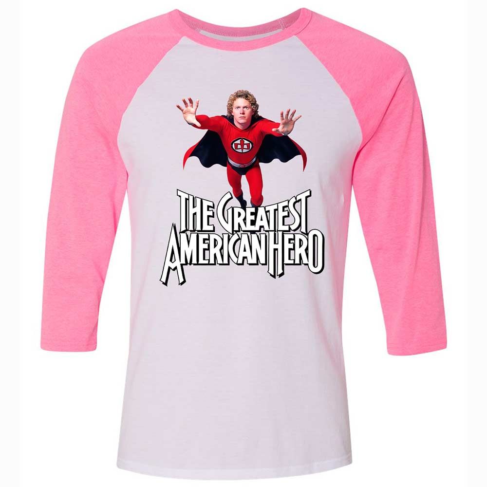 Unisex 3/4 Baseball Tee - YVHLEUL7 - White/Neon Pink - 12