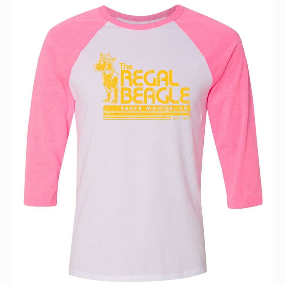 Unisex 3/4 Baseball Tee - UY2U3GTP - White/Neon Pink - 12