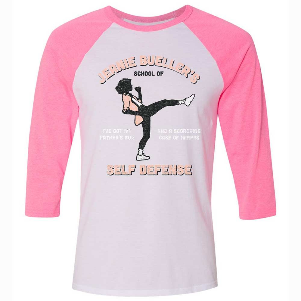 Unisex 3/4 Baseball Tee - 84ZSSEPN - White/Neon Pink - 12