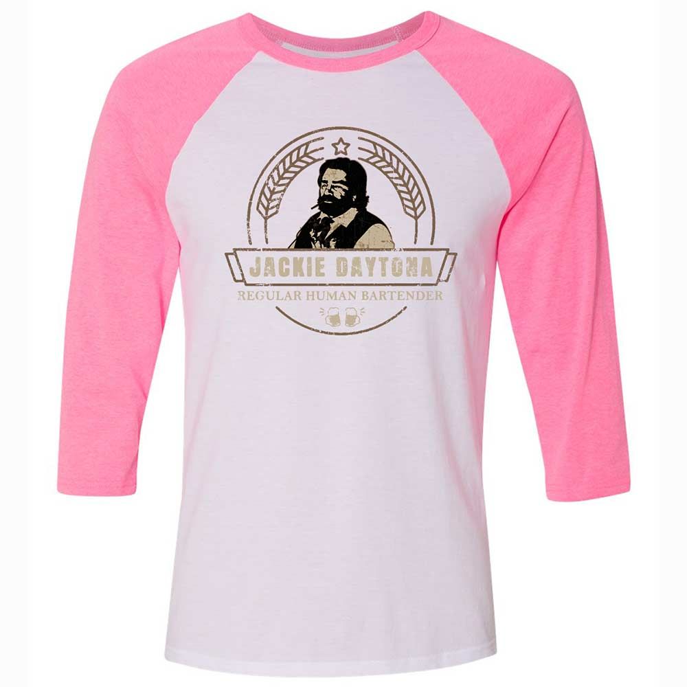 Unisex 3/4 Baseball Tee - M11R7YN3 - White/Neon Pink - 12