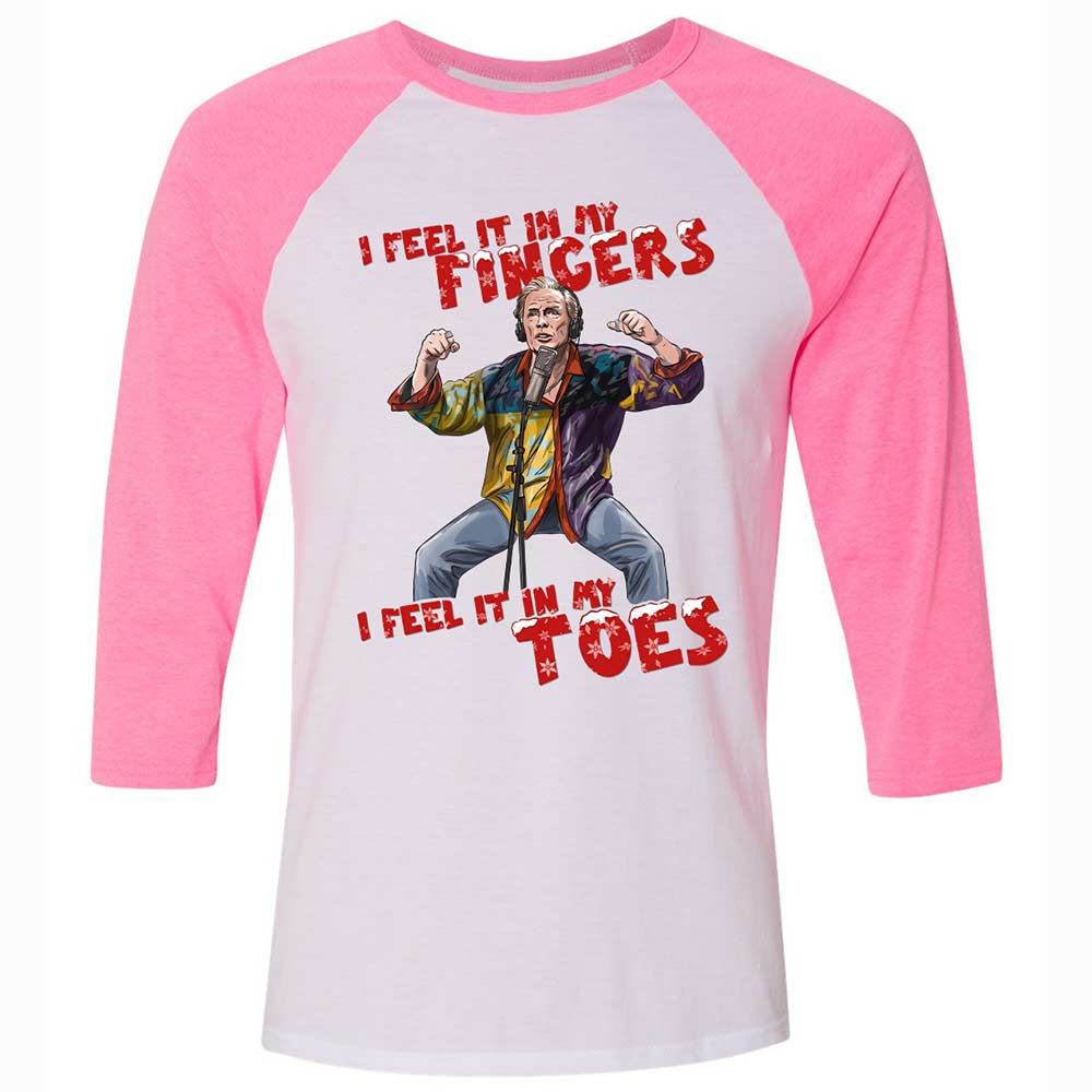 Unisex 3/4 Baseball Tee - C6JF77TH - White/Neon Pink - 12