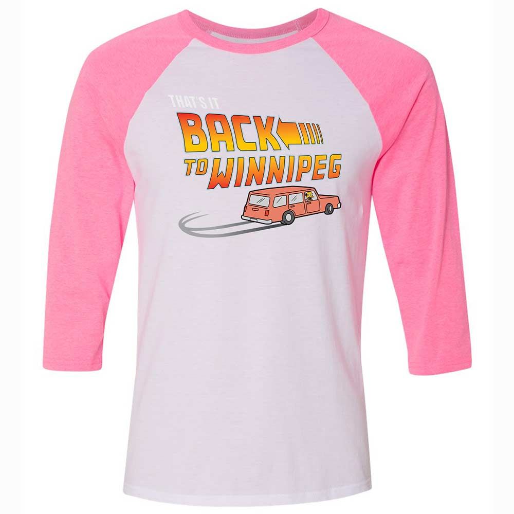 Unisex 3/4 Baseball Tee - EU8Z4K4H - White/Neon Pink - 12