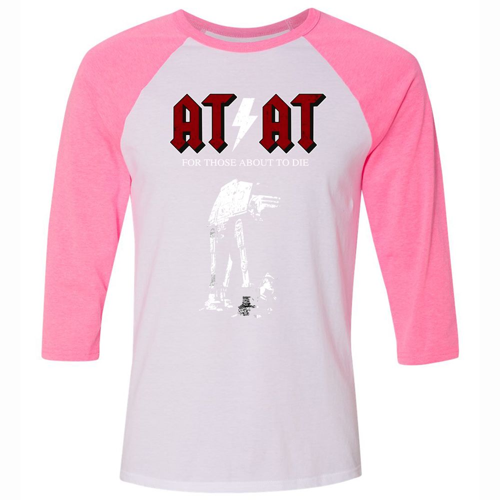 Unisex 3/4 Baseball Tee - 6UGWKATD - White/Neon Pink - 12