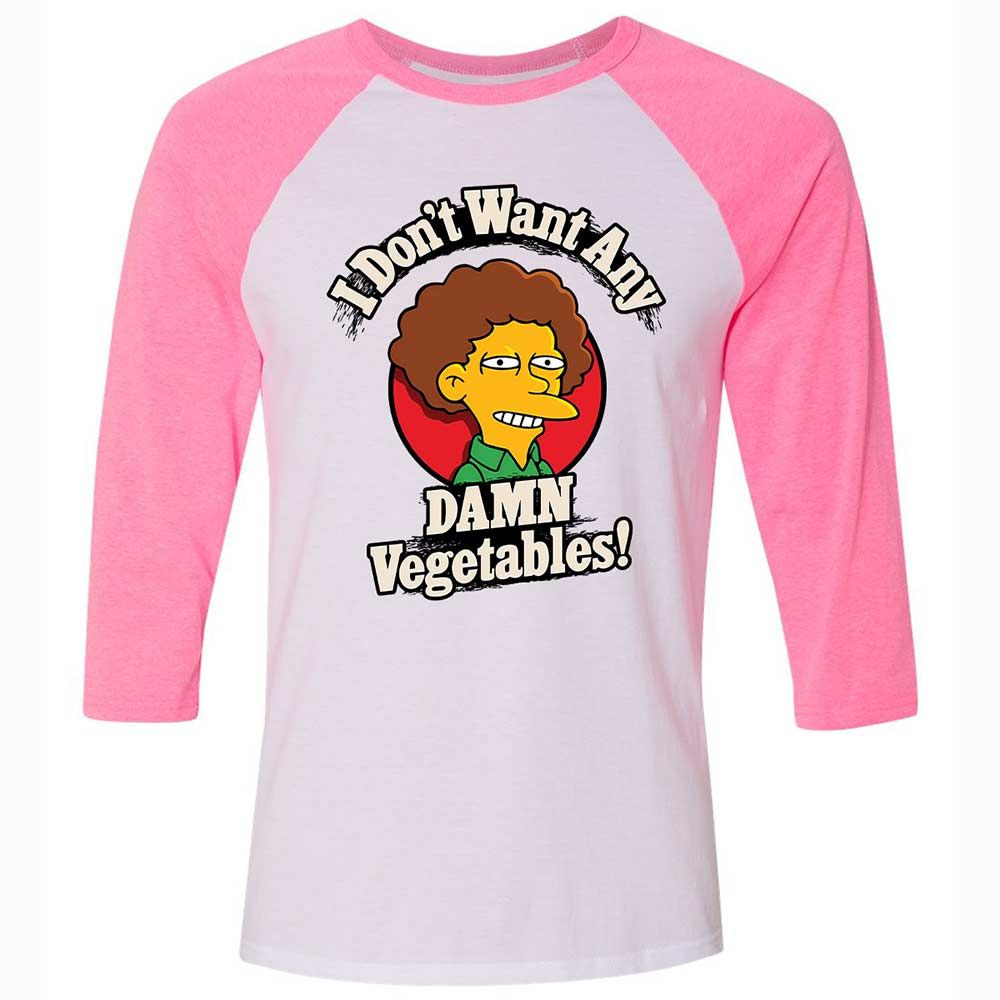 I Don't Want Any Damn Vegetables! - White/Neon Pink - 12