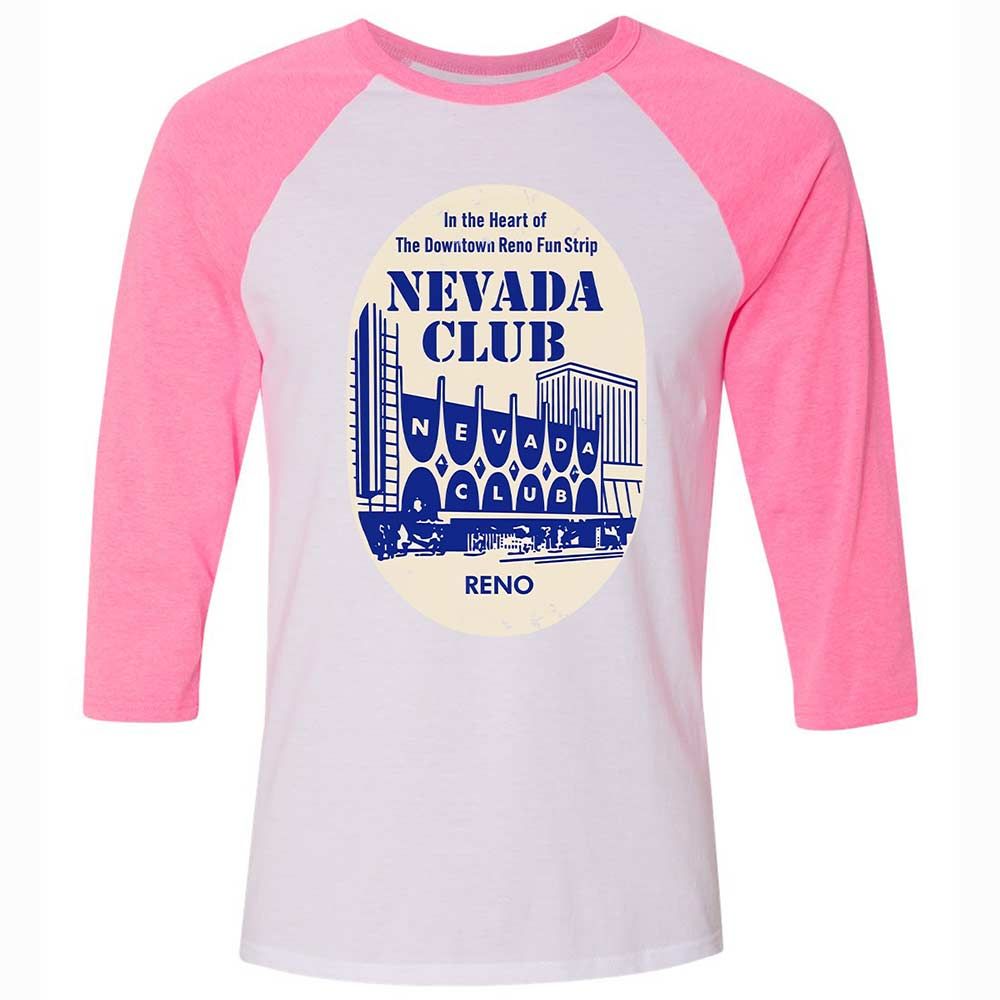 Unisex 3/4 Baseball Tee - KHRFMWW7 - White/Neon Pink - 12