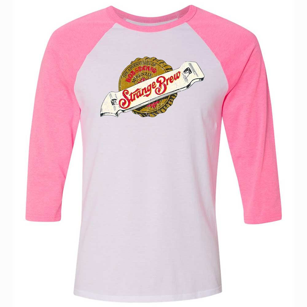 Unisex 3/4 Baseball Tee - 6RFZ4GEU - White/Neon Pink - 12