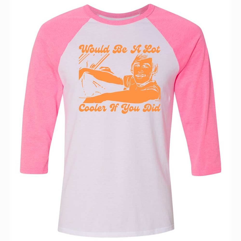 Unisex 3/4 Baseball Tee - FK6ABK5P - White/Neon Pink - 12