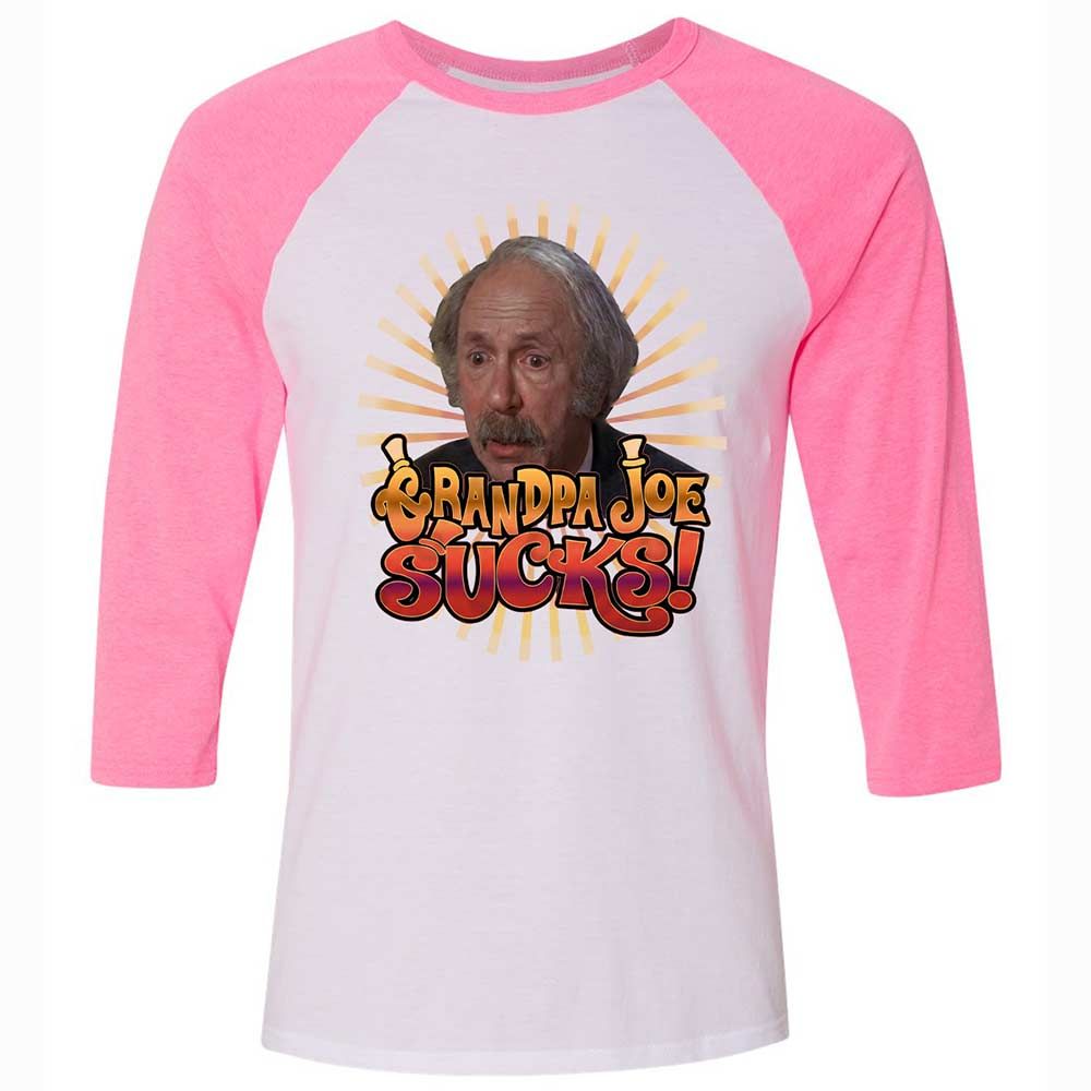 Unisex 3/4 Baseball Tee - 2E1J9V18 - White/Neon Pink - 12