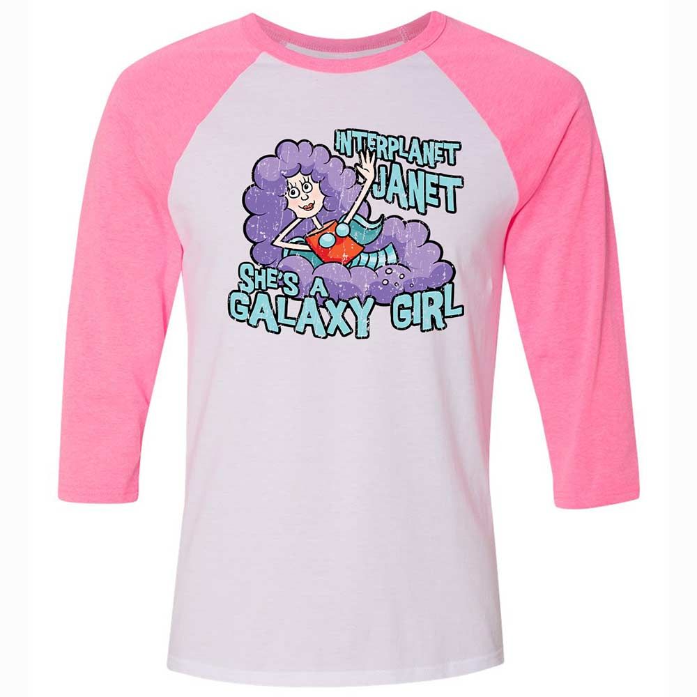 Unisex 3/4 Baseball Tee - U7WLUBC2 - White/Neon Pink - 12