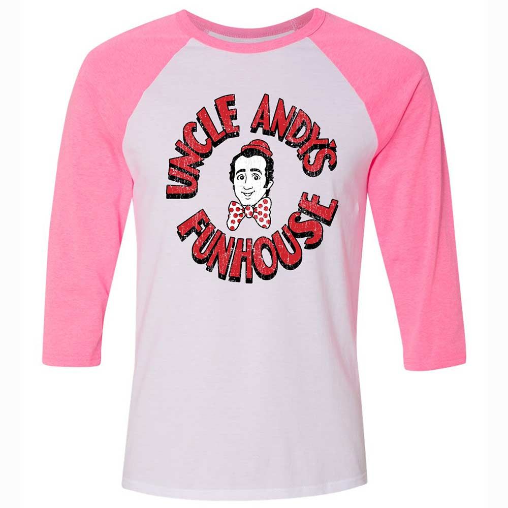 Unisex 3/4 Baseball Tee - 2RUM4WZK - White/Neon Pink - 12