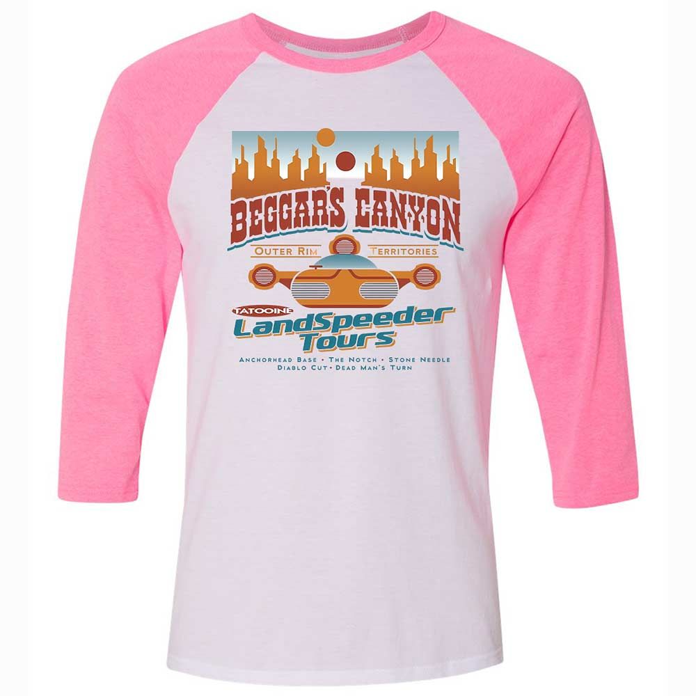 Unisex 3/4 Baseball Tee - RDATLYC8 - White/Neon Pink - 12