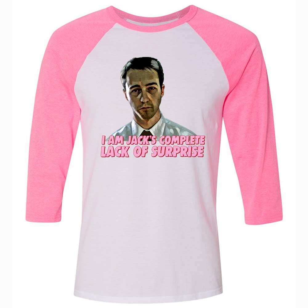Unisex 3/4 Baseball Tee - PNSL2W2X - White/Neon Pink - 12