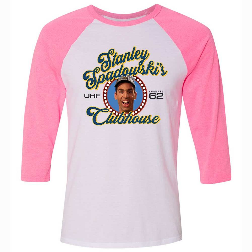 Unisex 3/4 Baseball Tee - R5JFY9ZZ - White/Neon Pink - 12