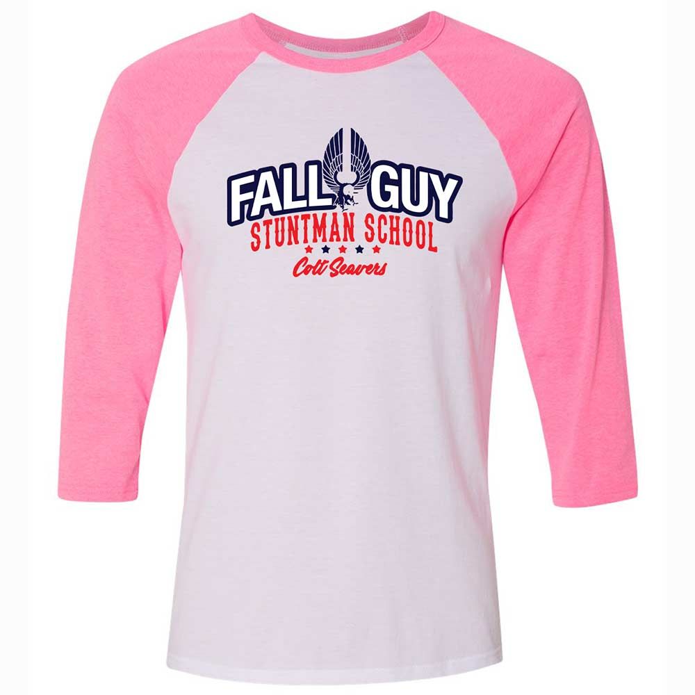 Unisex 3/4 Baseball Tee - N1XDYFEF - White/Neon Pink - 12