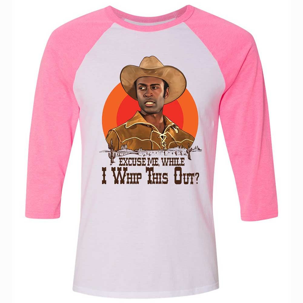 Excuse Me While I Whip This Out - White/Neon Pink - 12