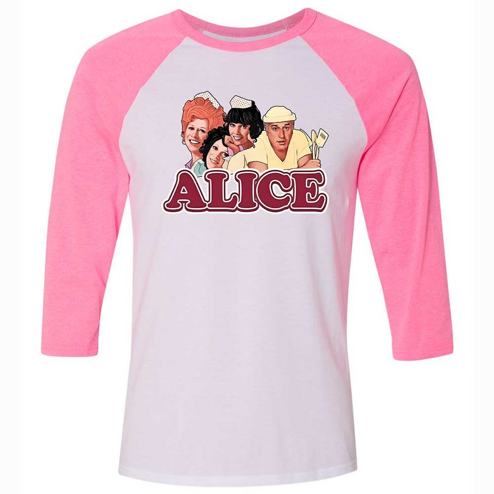 Unisex 3/4 Baseball Tee - KD52A93N - White/Neon Pink - 12