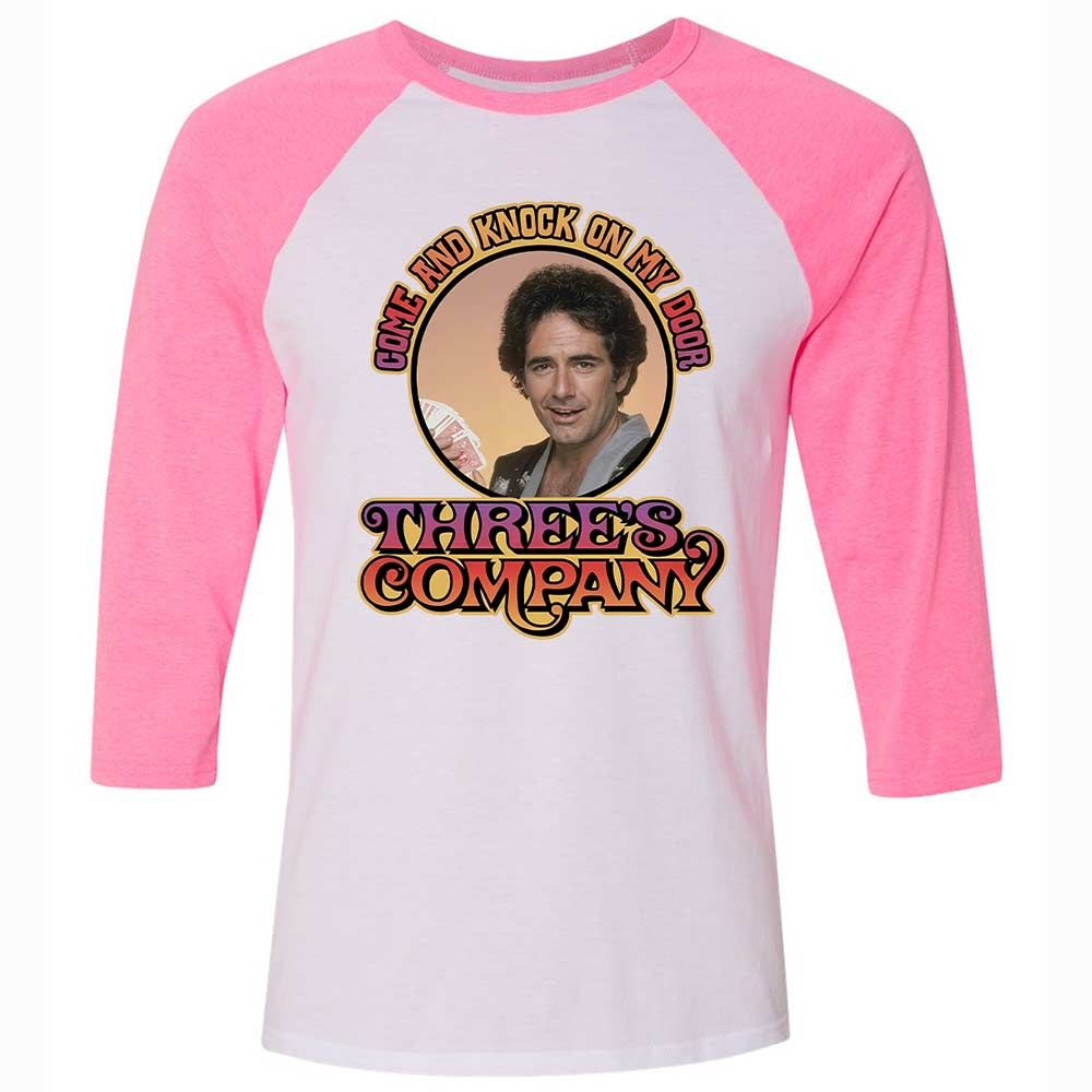 Unisex 3/4 Baseball Tee - NEF6QQEA - White/Neon Pink - 12