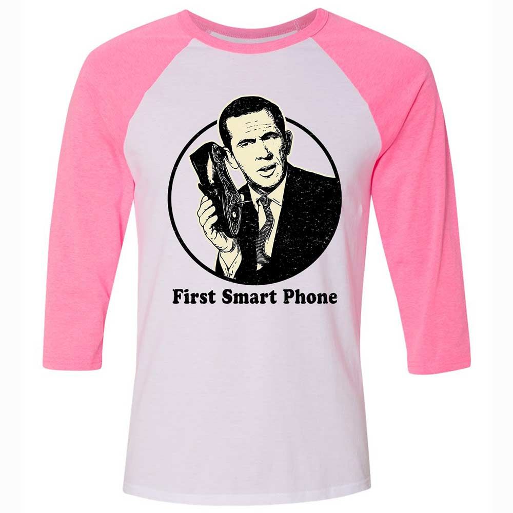 Unisex 3/4 Baseball Tee - JUDS116T - White/Neon Pink - 12