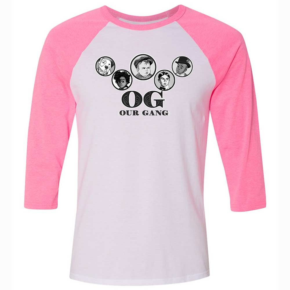 Unisex 3/4 Baseball Tee - DHWLEM2B - White/Neon Pink - 12