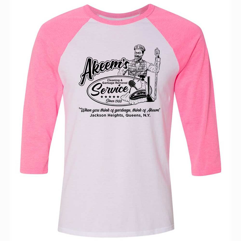 Unisex 3/4 Baseball Tee - 9KUZ4YYK - White/Neon Pink - 12