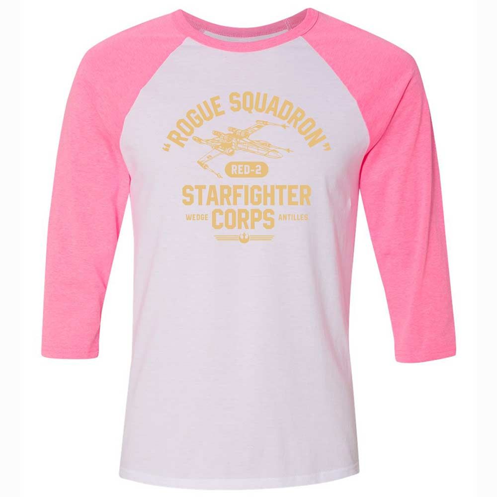 Unisex 3/4 Baseball Tee - R6PMQF4B - White/Neon Pink - 12