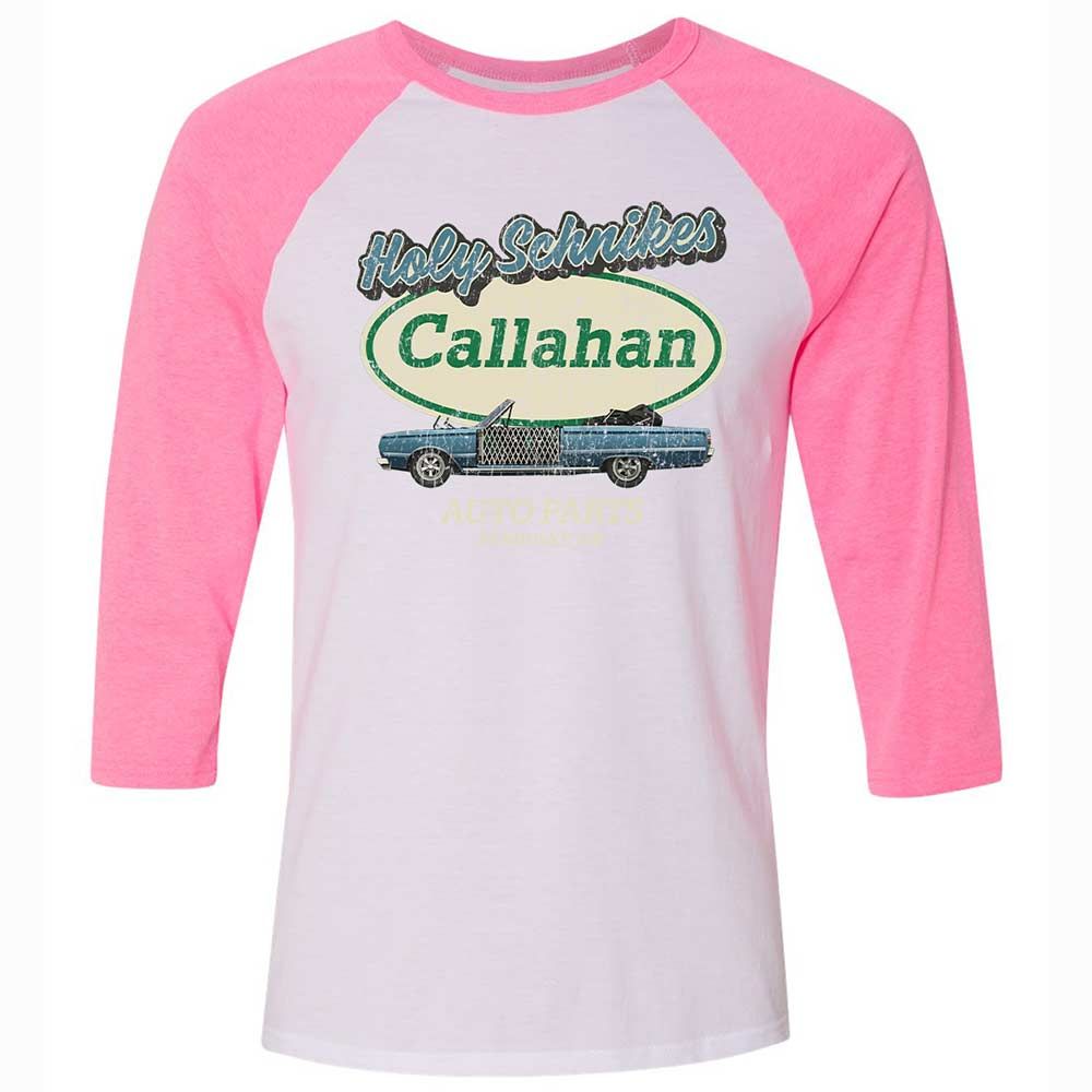 Unisex 3/4 Baseball Tee - BBW8S2XT - White/Neon Pink - 12