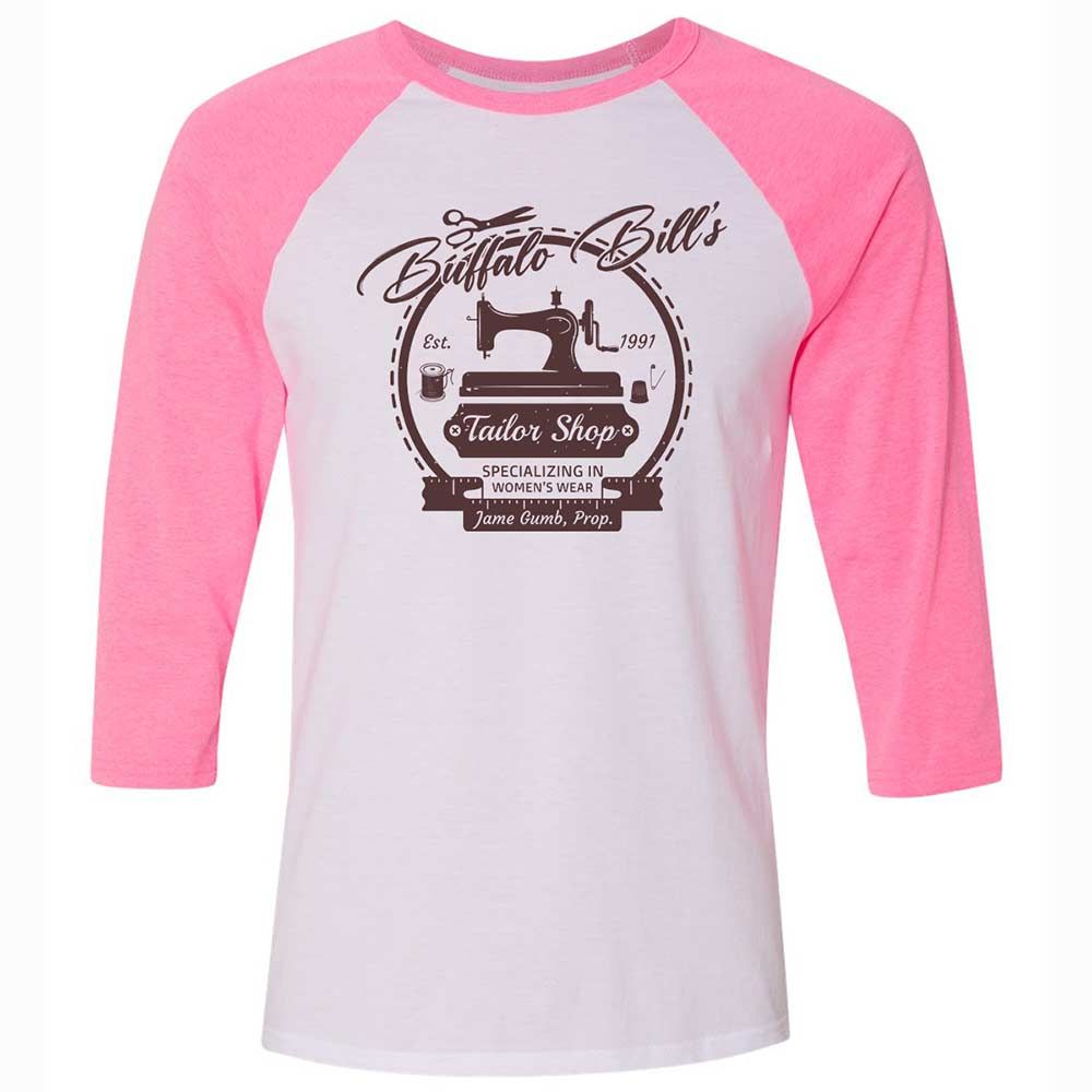 Unisex 3/4 Baseball Tee - 4U6E2BG2 - White/Neon Pink - 12