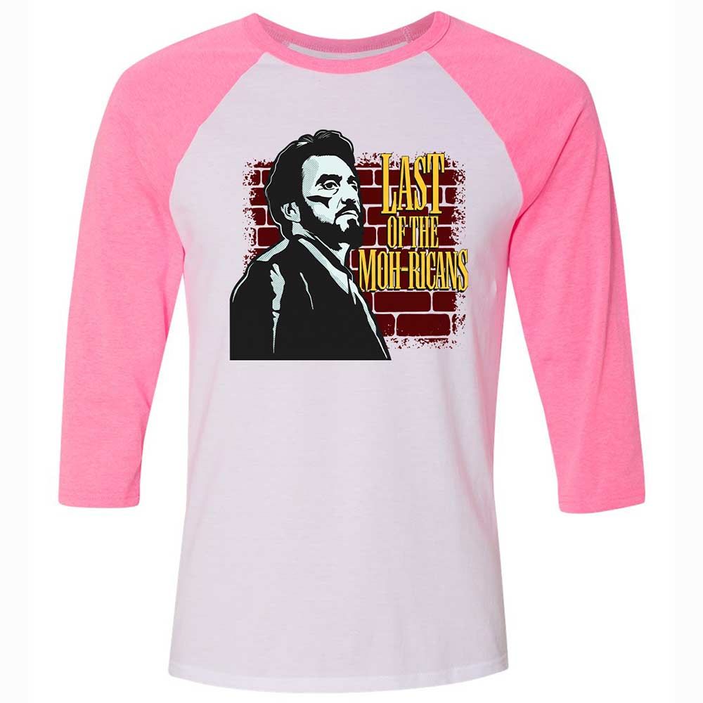 Unisex 3/4 Baseball Tee - VYDZ13UN - White/Neon Pink - 12
