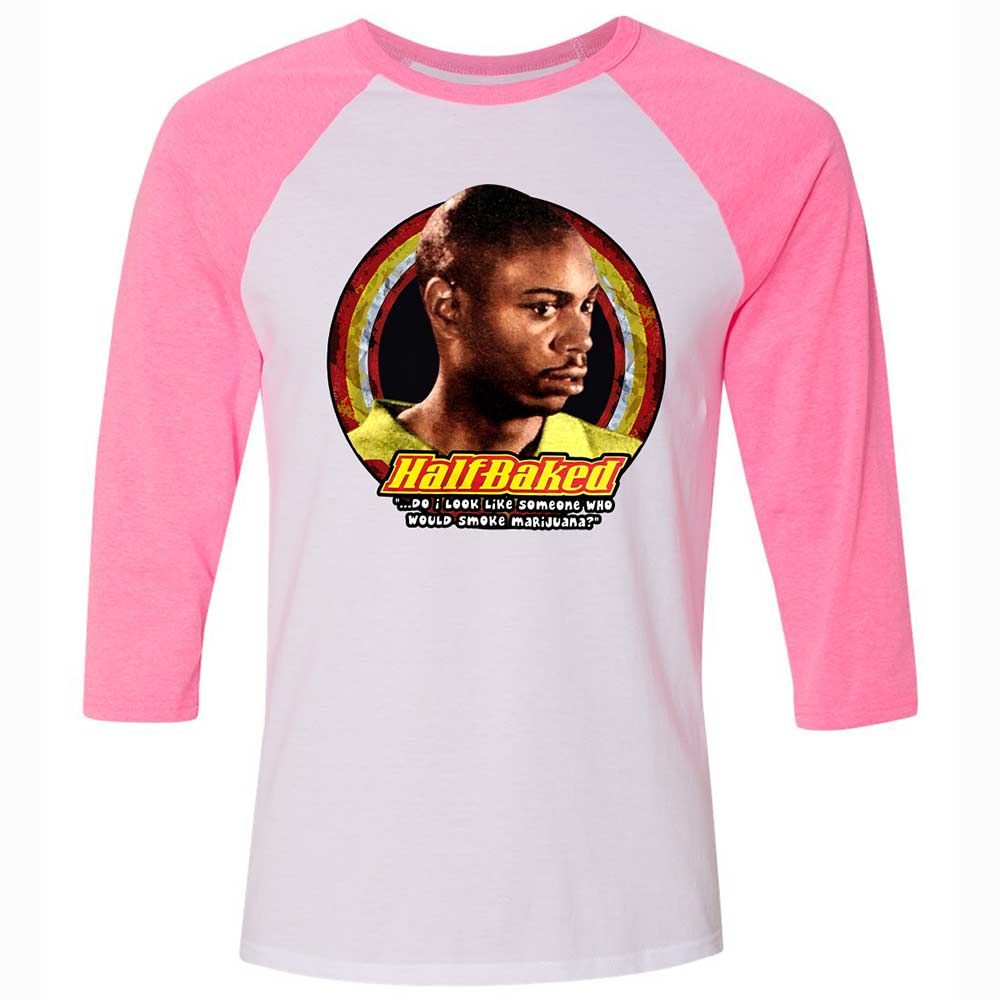 Unisex 3/4 Baseball Tee - 8LEX1AE1 - White/Neon Pink - 12