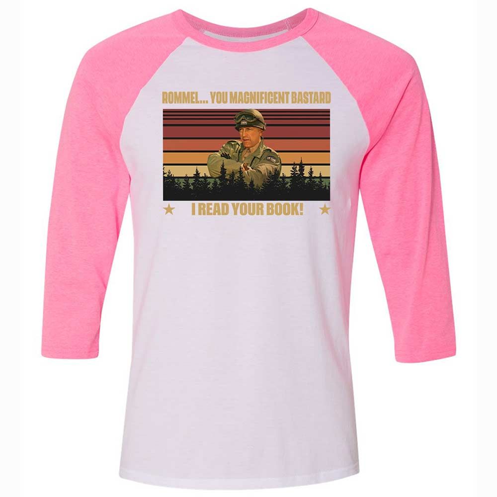 Unisex 3/4 Baseball Tee - DCQU4MKF - White/Neon Pink - 12