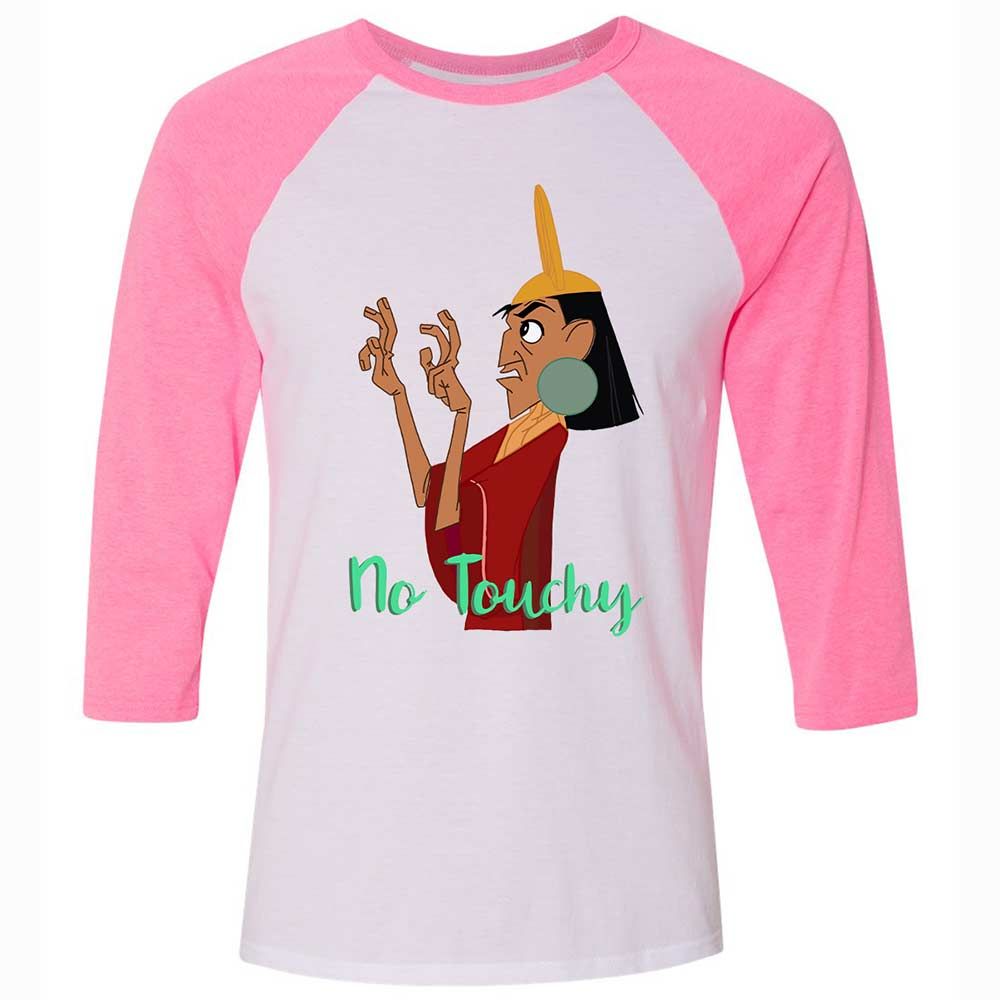 Unisex 3/4 Baseball Tee - B6VAP93R - White/Neon Pink - 12