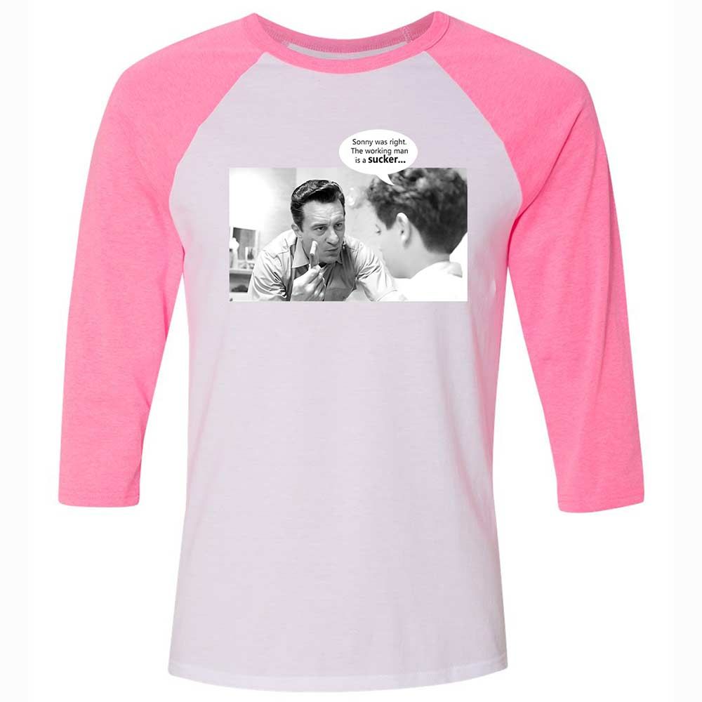 Unisex 3/4 Baseball Tee - VUWKERQ1 - White/Neon Pink - 12