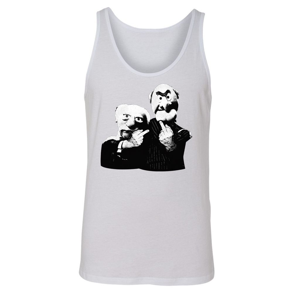 Statler and Waldorf Middle Finger - White - 14