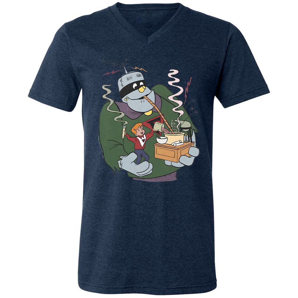 Unisex V-Neck T-Shirt - 7L8XSWLN - Heather Navy - 15