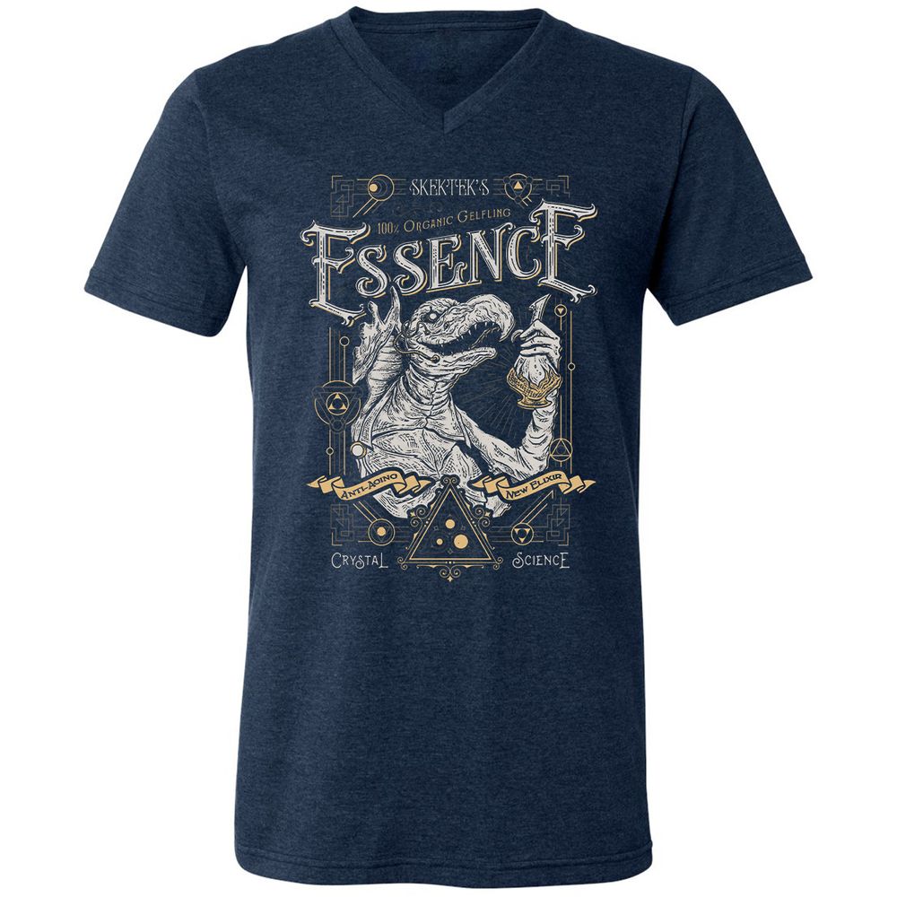 Unisex V-Neck T-Shirt - ZTDBW9XC - Heather Navy - 15