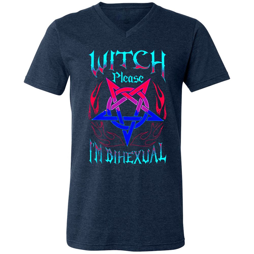 Unisex V-Neck T-Shirt - FRX93FB3 - Heather Navy - 15