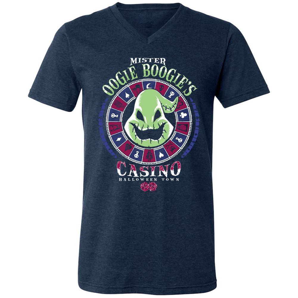 Unisex V-Neck T-Shirt - PZLCJXD8 - Heather Navy - 15