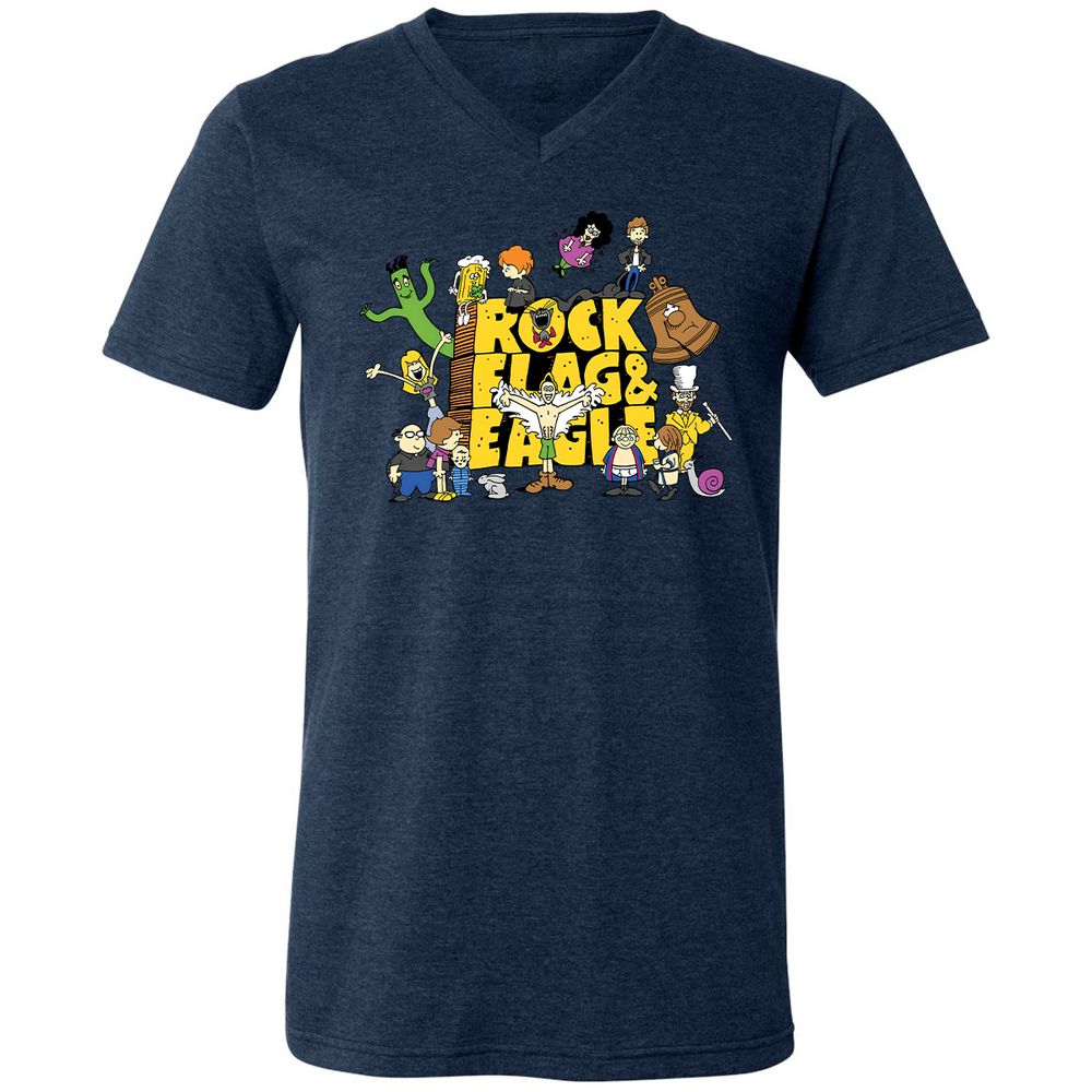 Unisex V-Neck T-Shirt - G2UG4R2C - Heather Navy - 15
