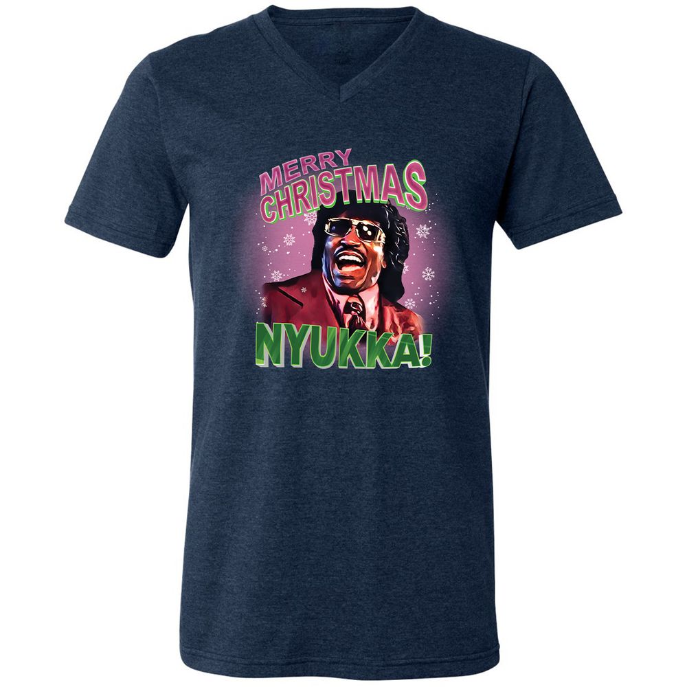 Unisex V-Neck T-Shirt - 5Z99X658 - Heather Navy - 15